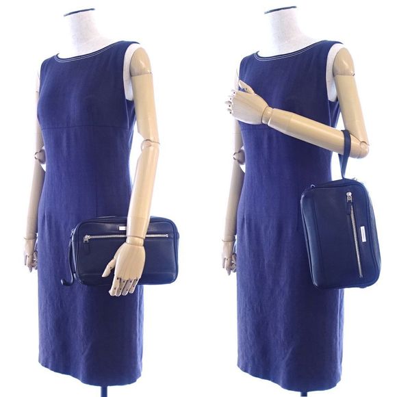 Burberry Shoulder Bag Clutch Leather Black - Picture 8 of 8